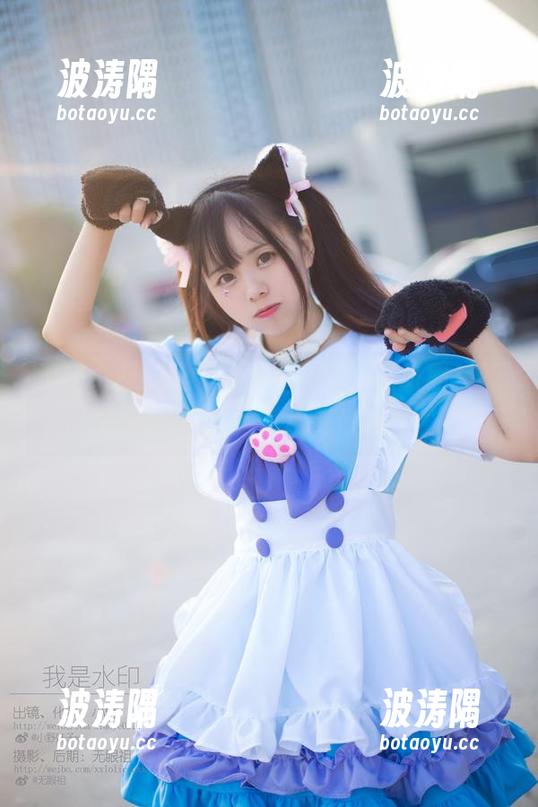 这组小野妹子w的蕾姆图册，每张照片都好像在说“蓝色精灵来玩！”